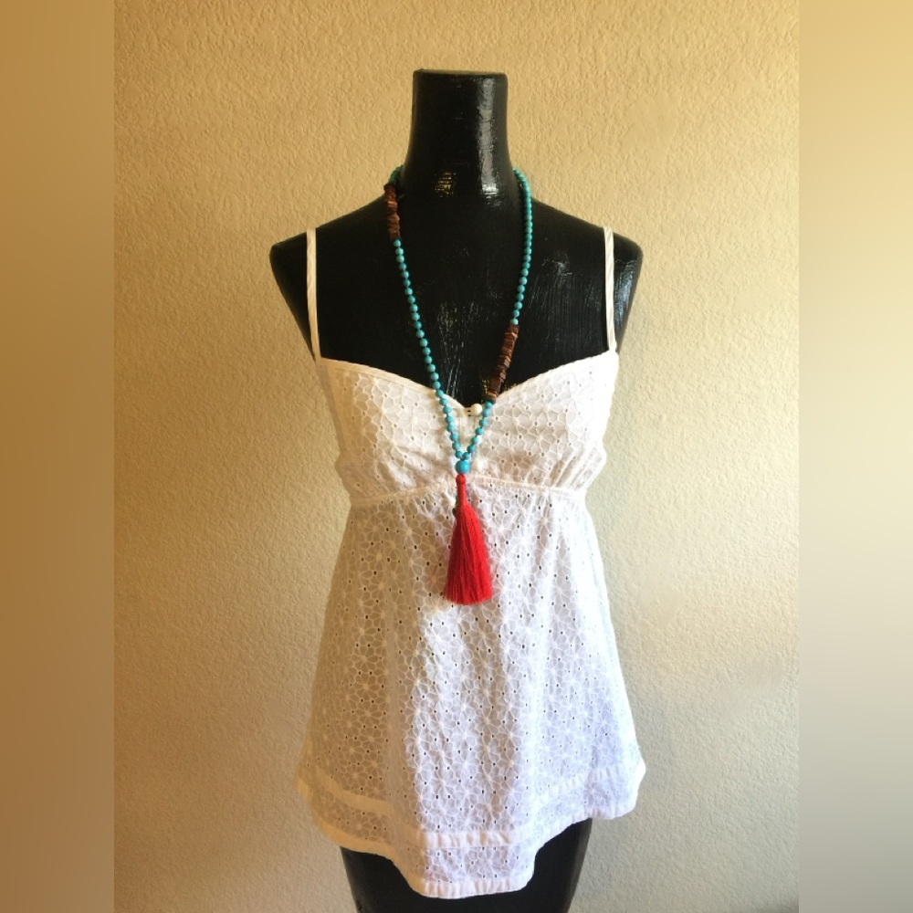 Express White Eyelet Camisole